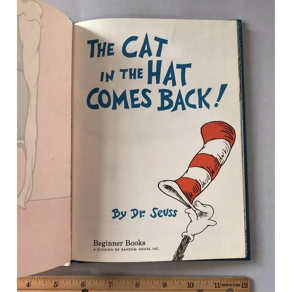 Dr. Seuss The Cat In The Hat Comes Back HB 1958/1986 Early Print‎ VTG
